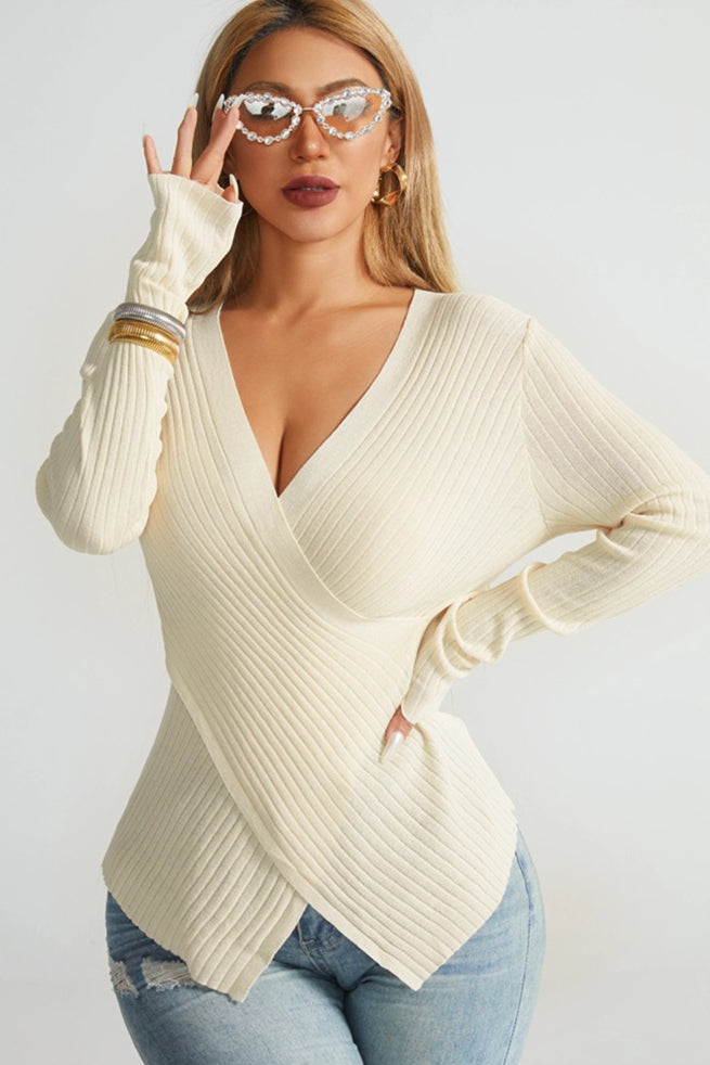 Fall/Winter Asymmetrical Knit Sweater