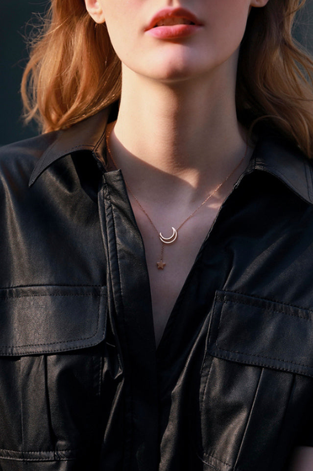 Star & Moon Pendant Necklace