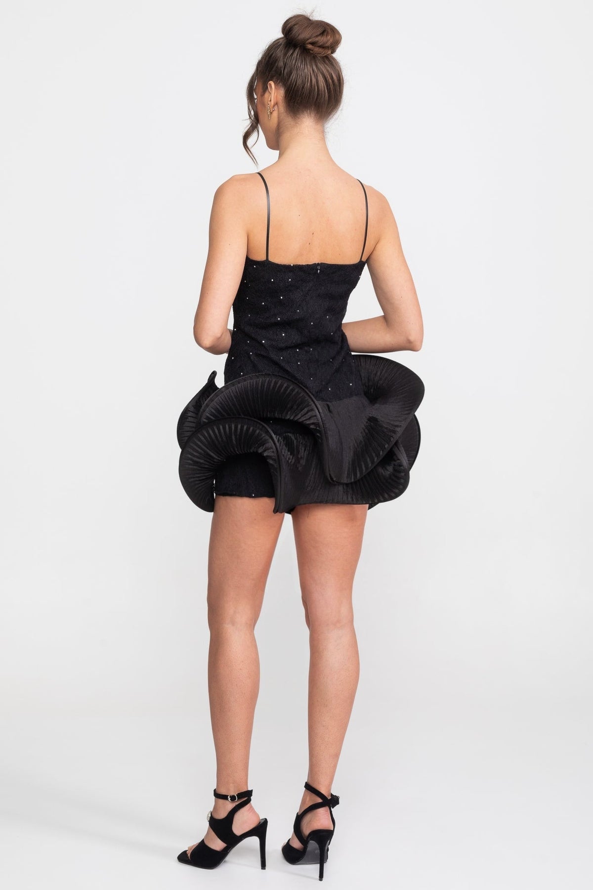 Babydoll Mini Dress - Black - View 3