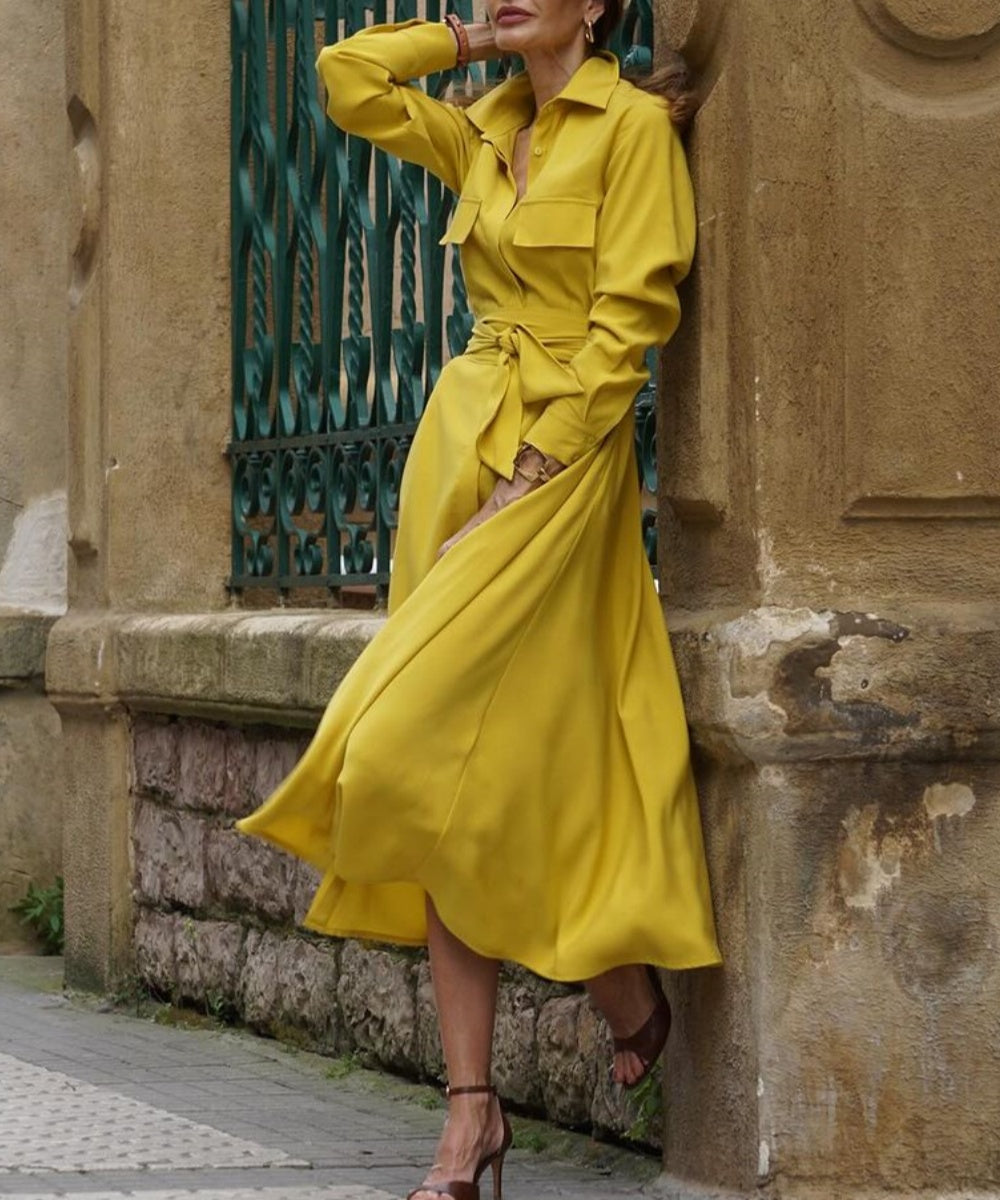 Sunset Gradient Prints Midi Dress - Fashionpara