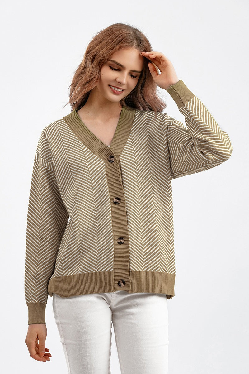 Long Sleeve Loose Knit Cardigan Sweater 23