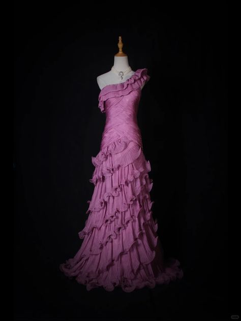 One Shoulder Formal Dress Mermaid Chiffon Evening Gowns Stunning Prom Dresses - Fashionpara