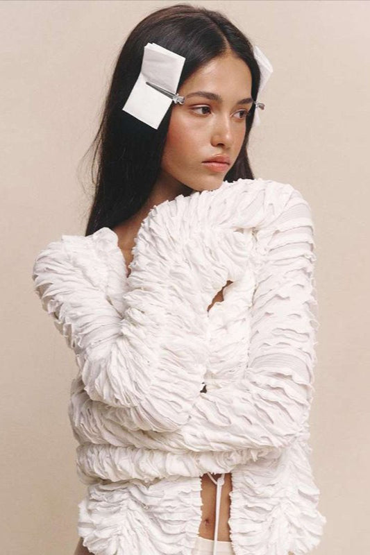 Cutout Tie-Waist Solid Long-Sleeve Cardigan 4