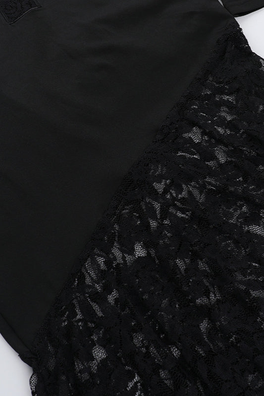 Hollow Patch Long Gothic Dress