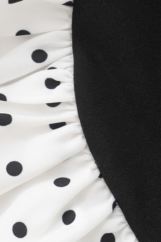 Polka Dot Strapless Bodycon Mini Dress - Fashionpara