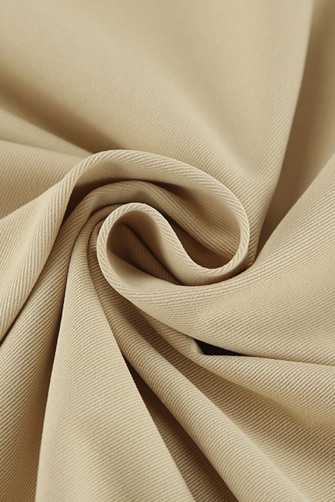 Stylish French Khaki Utility Trench Coat for All Seasons