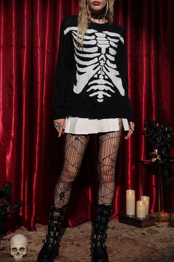 PrincessAce Halloween Skeleton Crew Neck Sweater for All