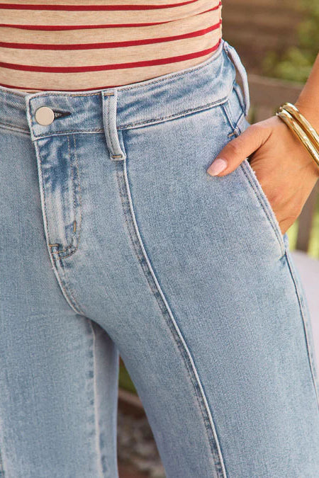 High Waist Stretch Straight Jean