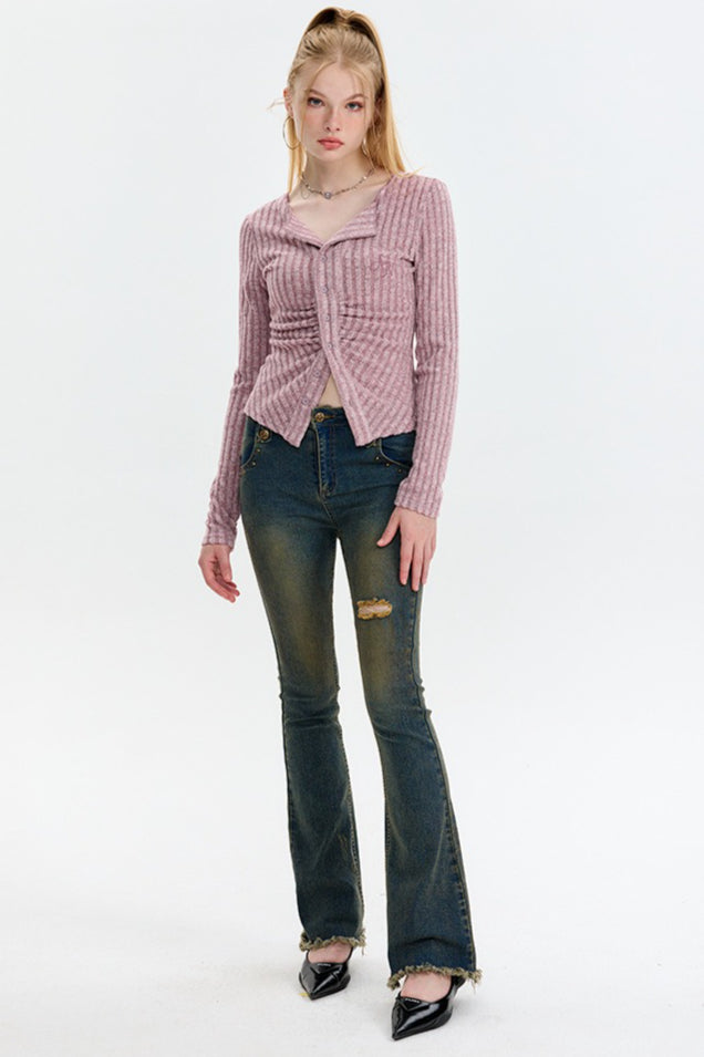 Single Breasted Knit Cardigan