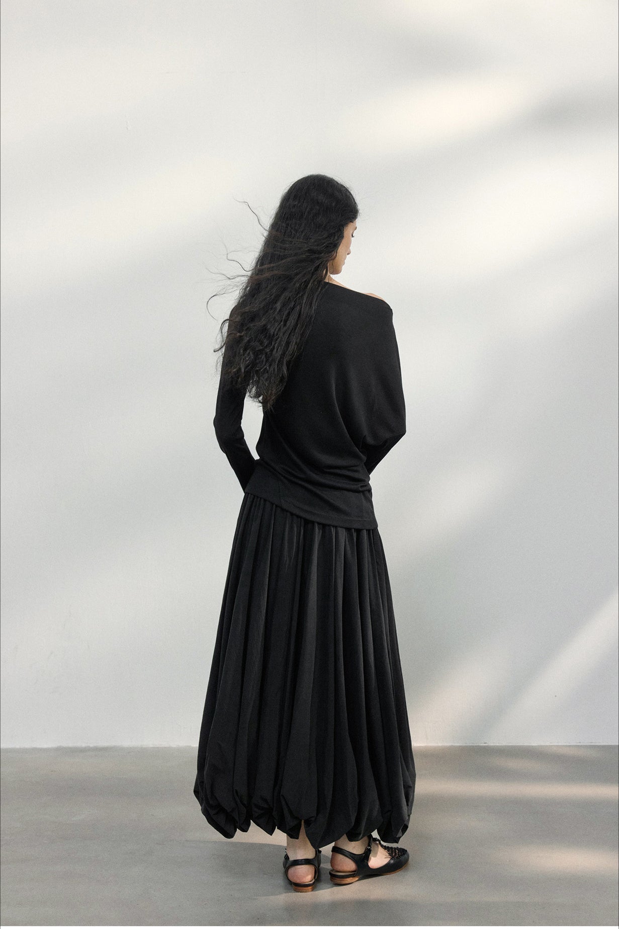 PrincessAce Asymmetrical One-Shoulder Fitted Sweater