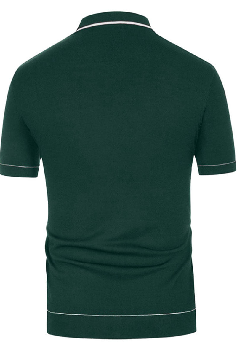 Uniqshe Men's Summer Business Cardigan Polo Sweater