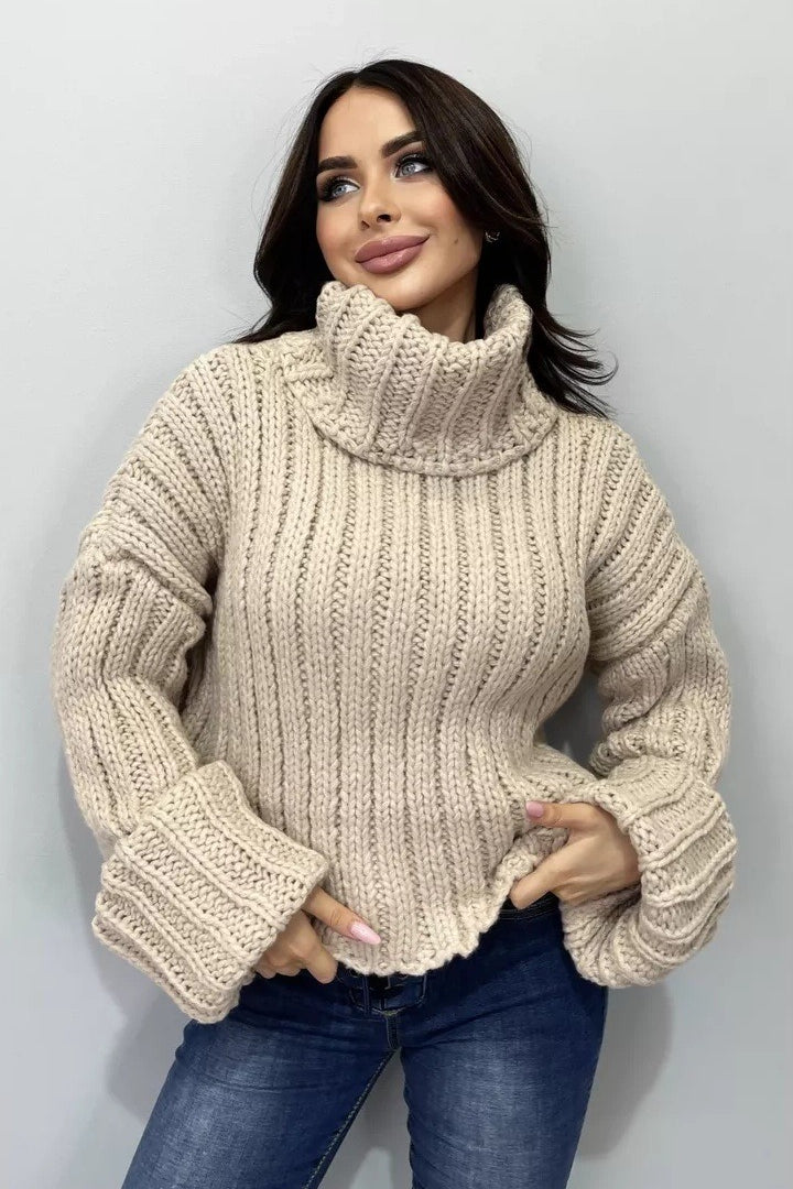 Relaxed Fit Turtleneck Sweater