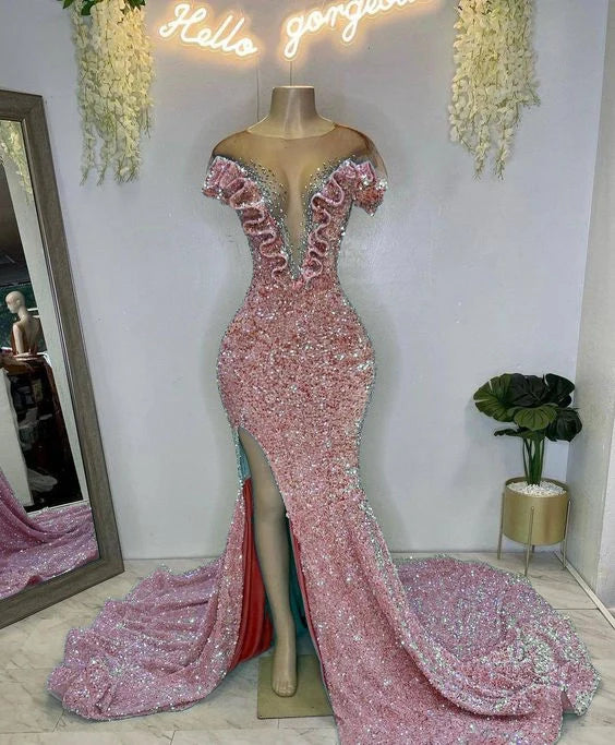 Sequin prom dres, vintage prom dresses, sparkly prom dresses - Fashionpara