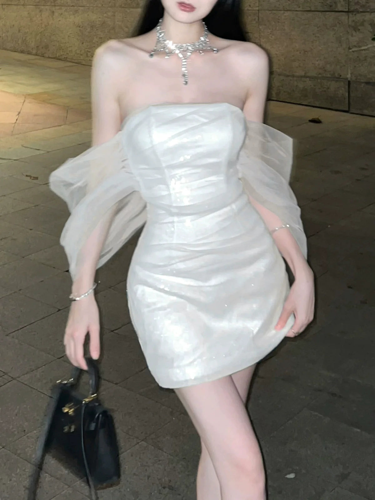 Sexy Off Shoulder Shinny Short Evening Dress Cocktail Dresses Short Birthday Party Dress   fg7888