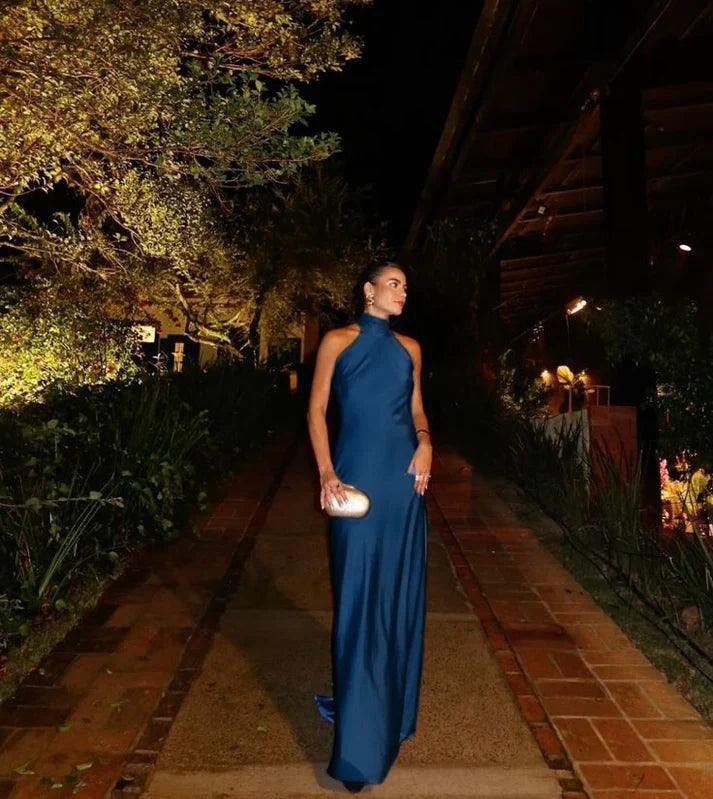 Sexy Sheath Blue Evening Gown Prom Party Dresses - Fashionpara