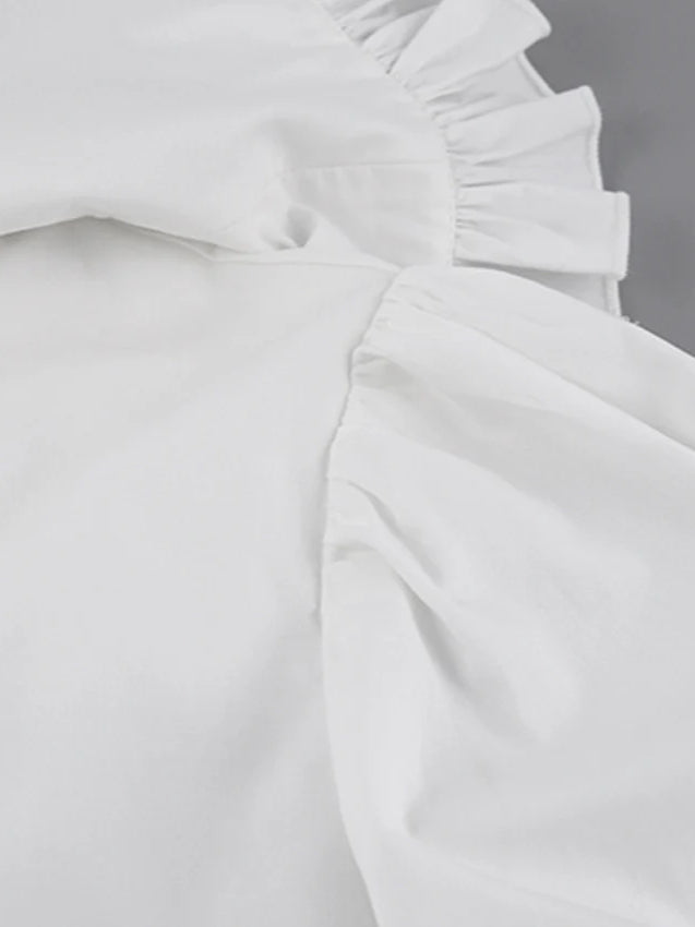 Loose Cotton Babydoll Blouse