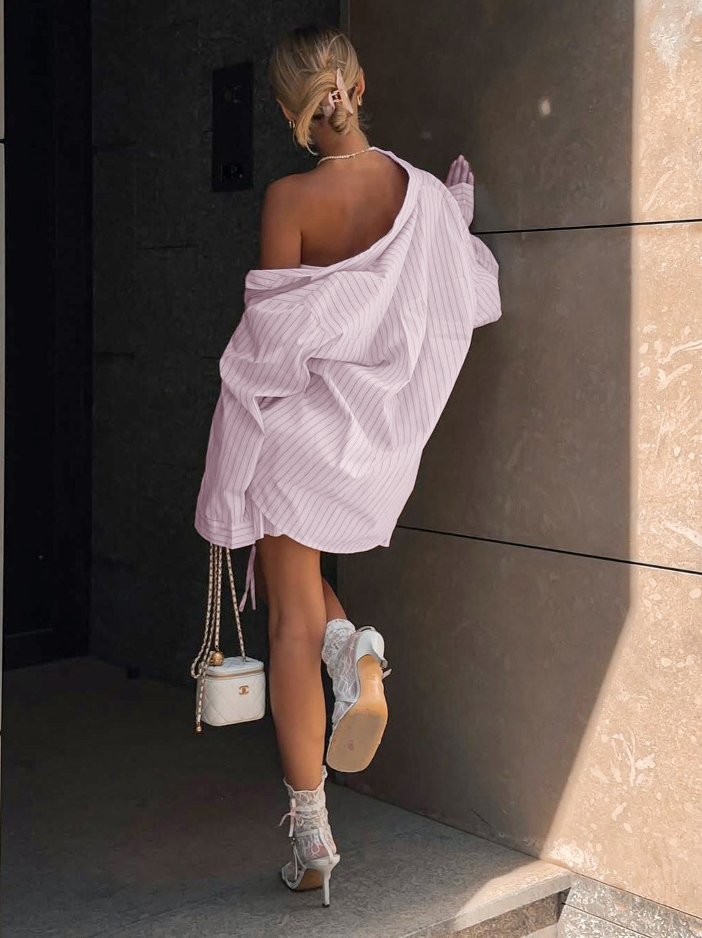 Chic Striped Blouse and Layered Blouse