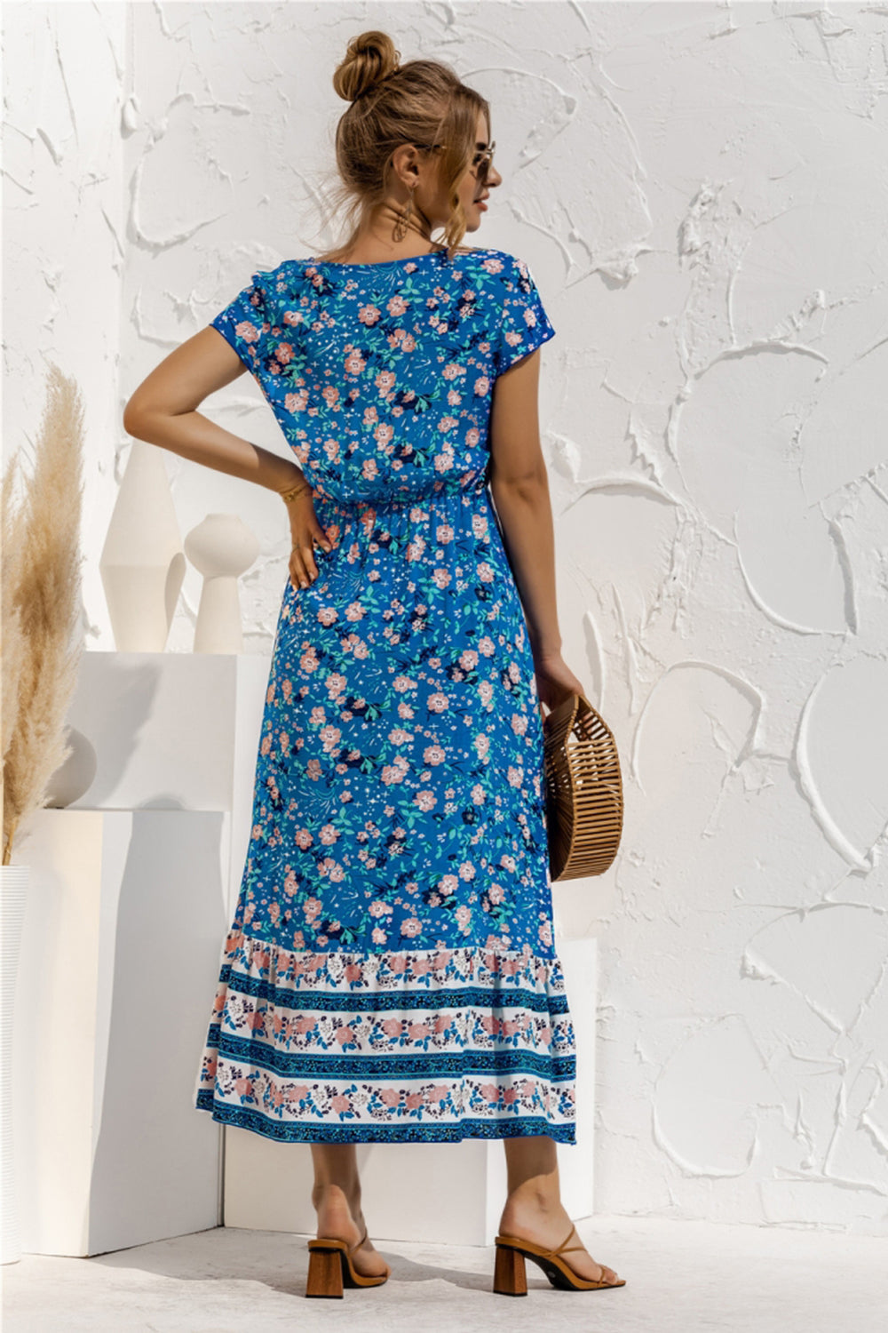 Floral Patchwork Long Dress - Fashionpara