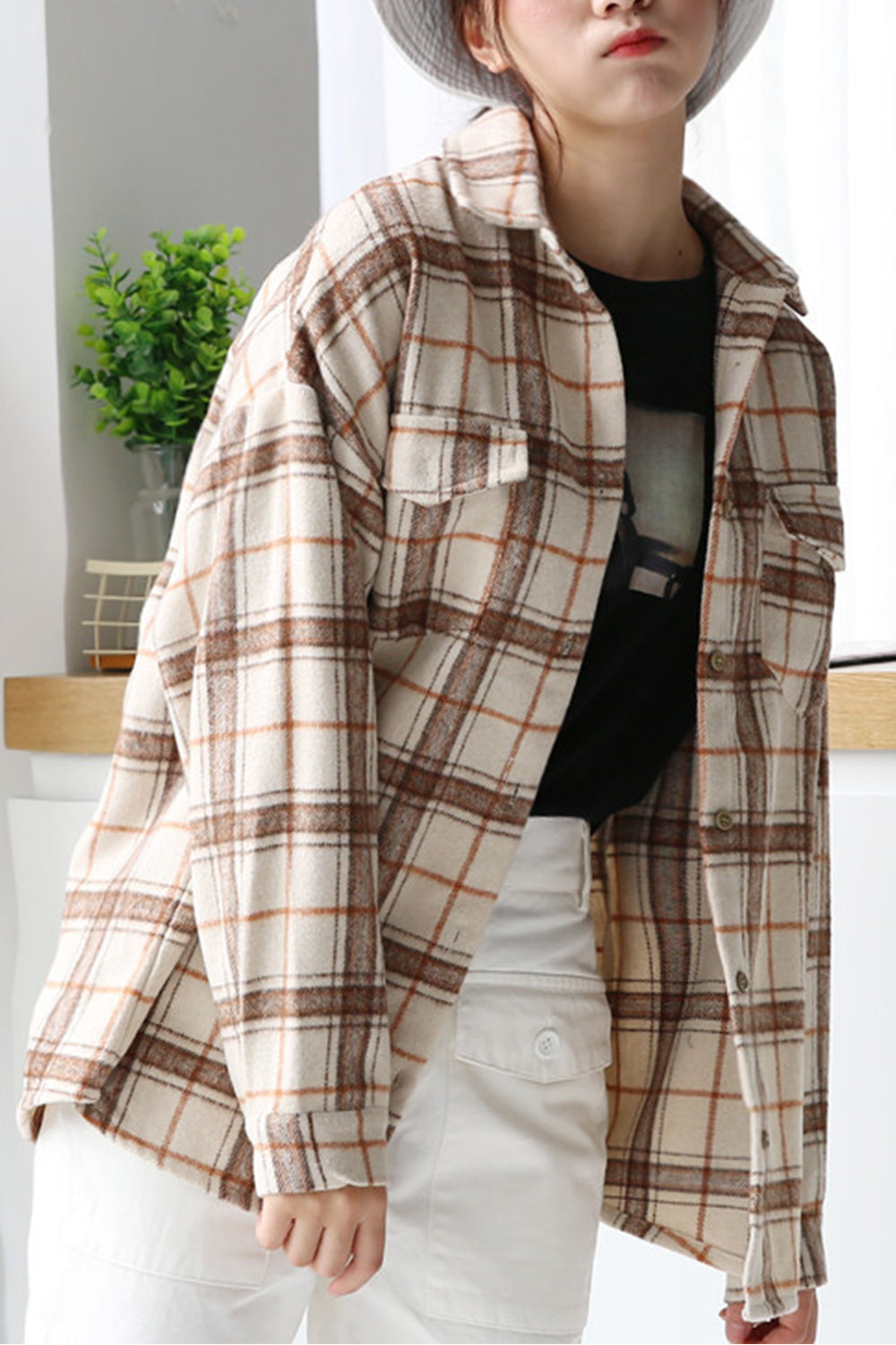 Woolen Plaid Flannel Coat for Ultimate Warmth and Style