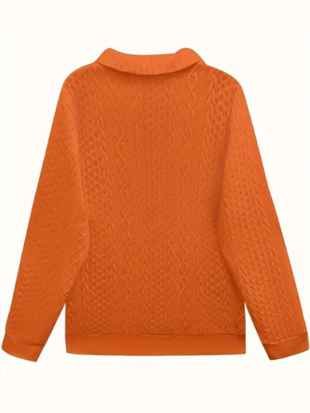 Quarter Zip Cable Knit Pullover Sweater 14