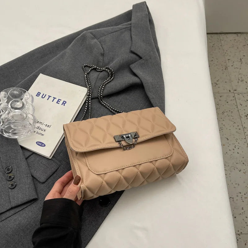 Stylish Diamond Grid Crossbody Shoulder Bag