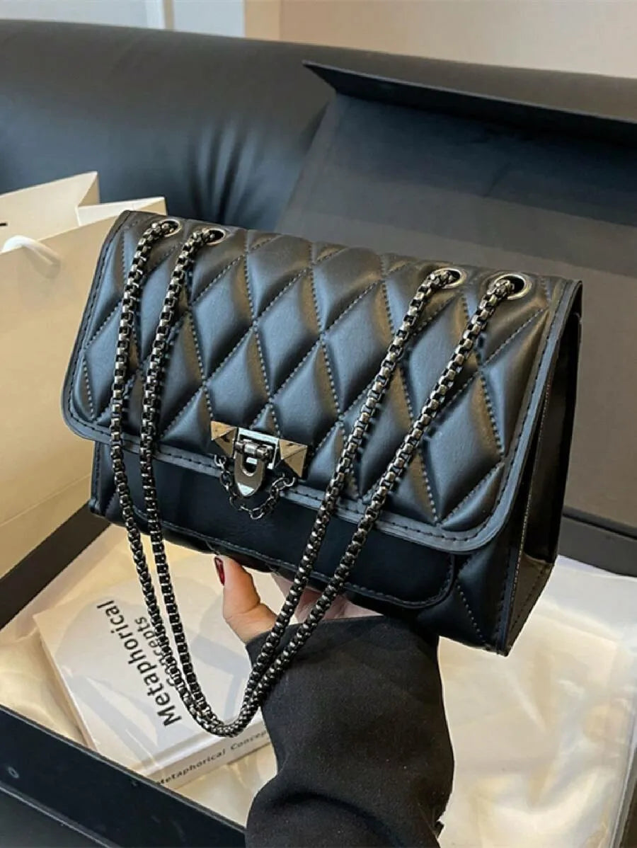 Stylish Diamond Grid Crossbody Shoulder Bag