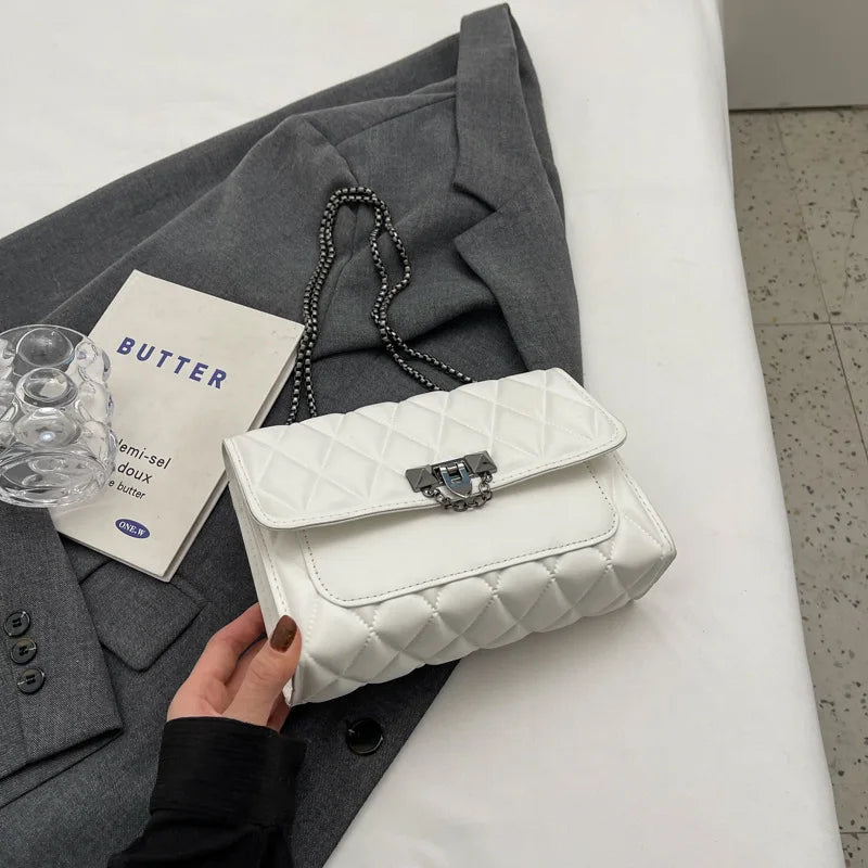 Stylish Diamond Grid Crossbody Shoulder Bag