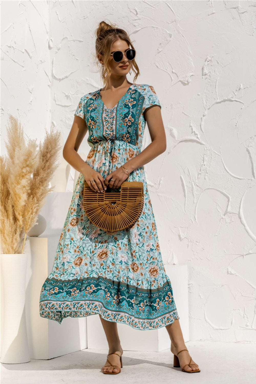 Floral Patchwork Long Dress