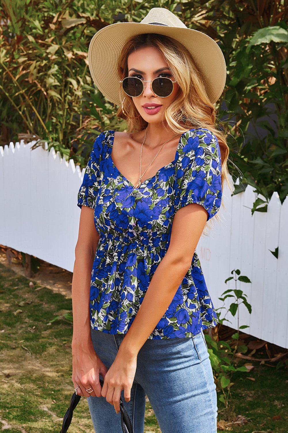 Printed Short-Sleeved Pullover