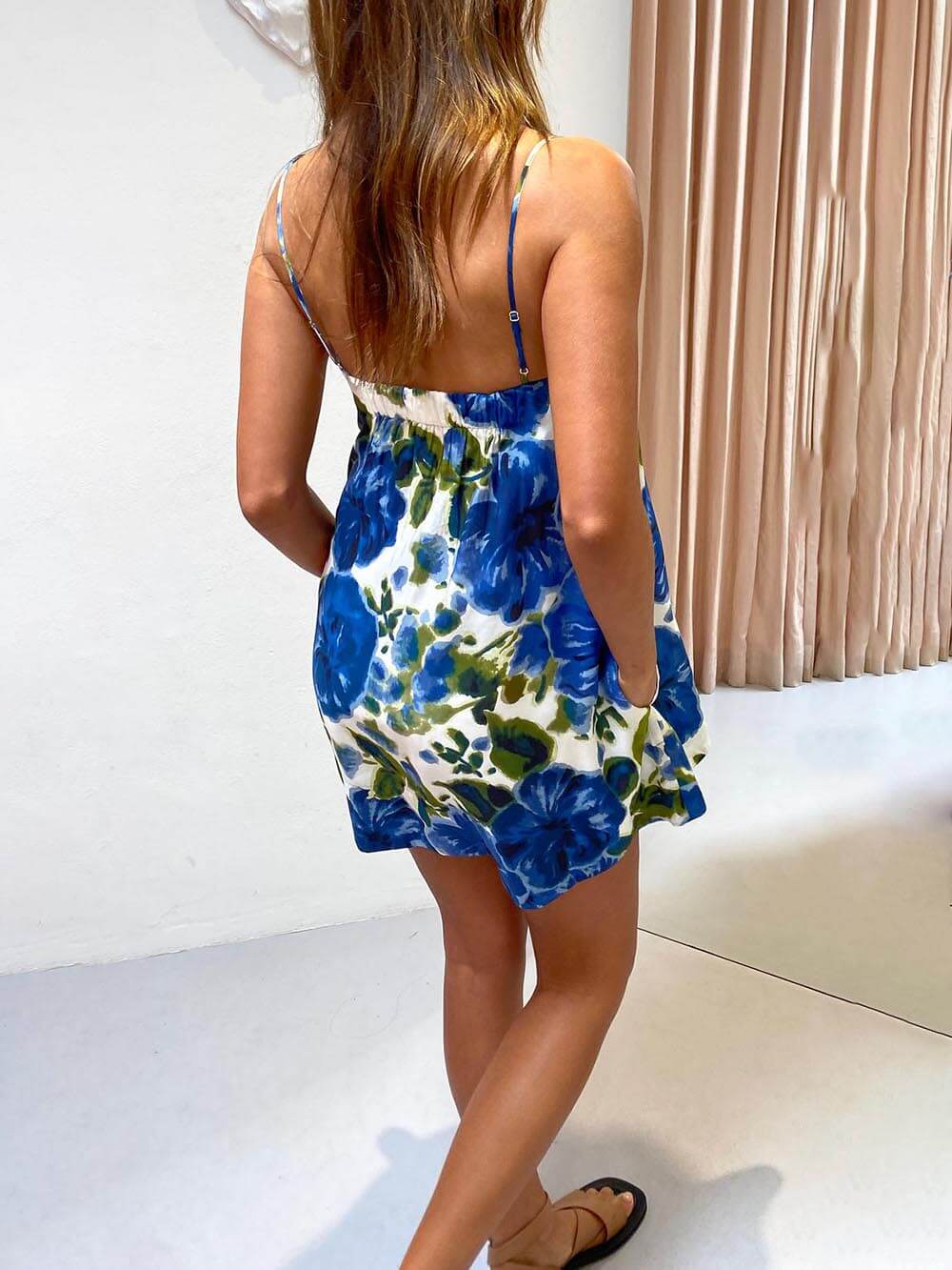 Indulge In Floral Luxury With The Peony Draped Mini Dress - Fashionpara