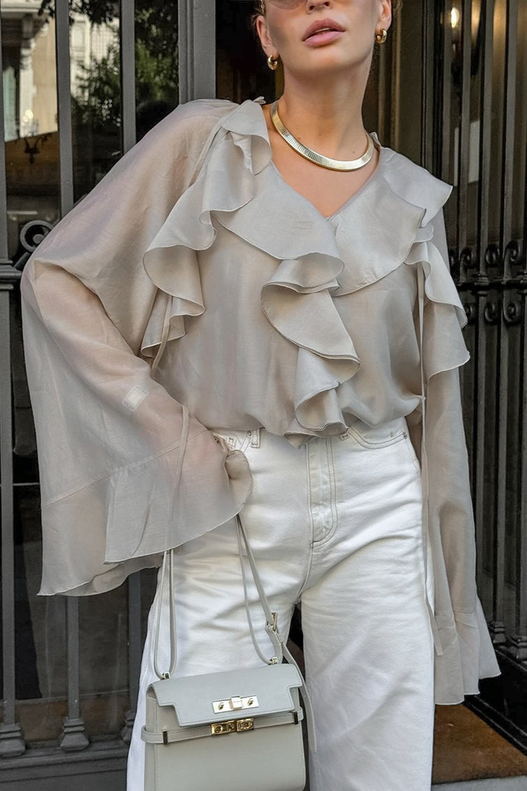 Versatile Flare Ruffle Blouse