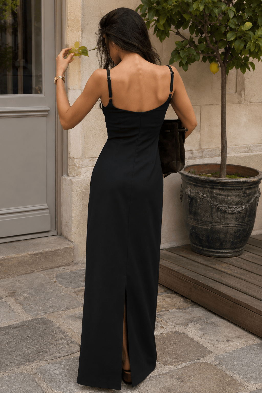 Square Neck Sleeveless Bodycon Maxi Dress 4