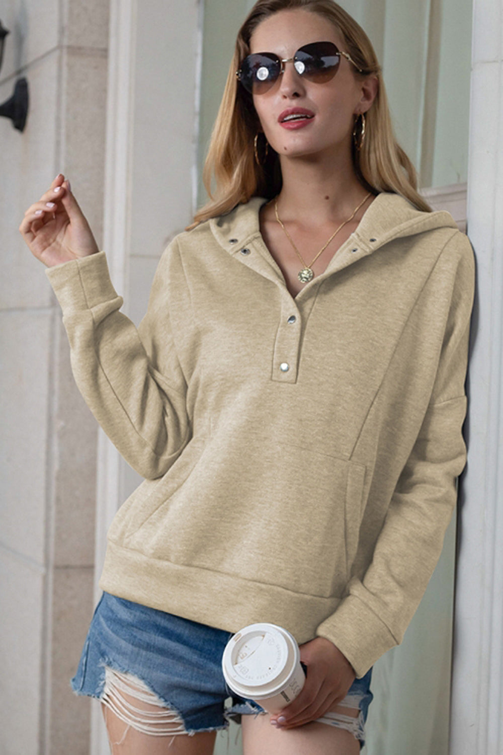 RadyRin Classic Hooded Sweater with Functional Pockets