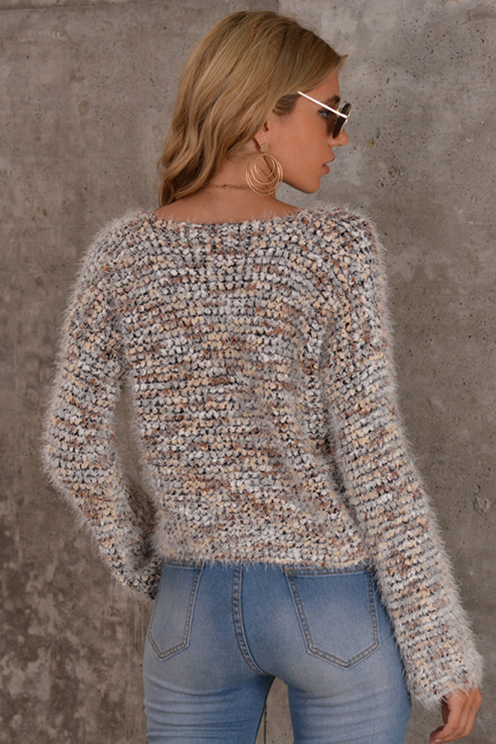 RadyRin Vibrant Knitted Short Sweater for Effortless Style