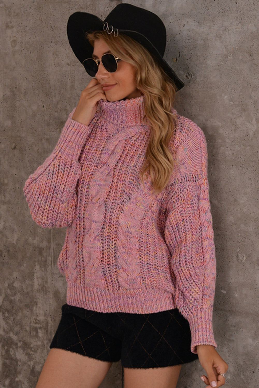 Vibrant Knitted Turtleneck Sweater for Chic Winter Style