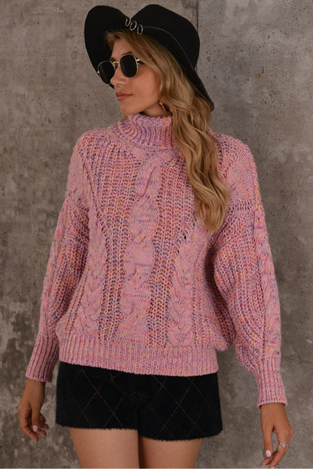 Vibrant Knitted Turtleneck Sweater for Chic Winter Style