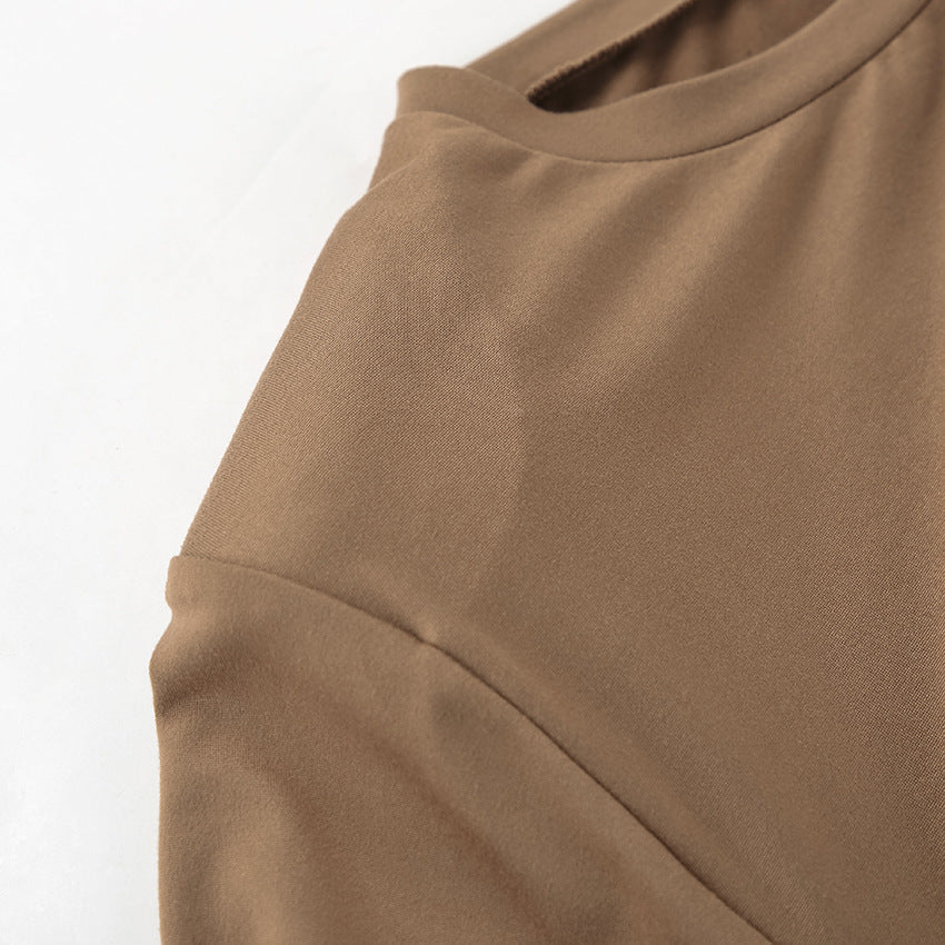 Mocha Mousse Mini Dress - Brown