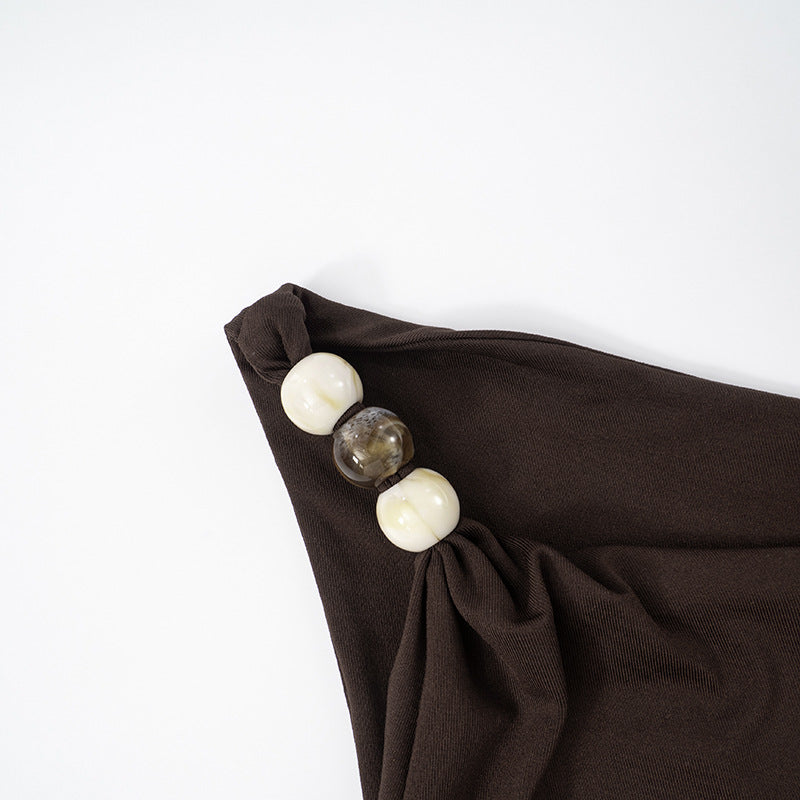 Gans Mini Dress - Brown