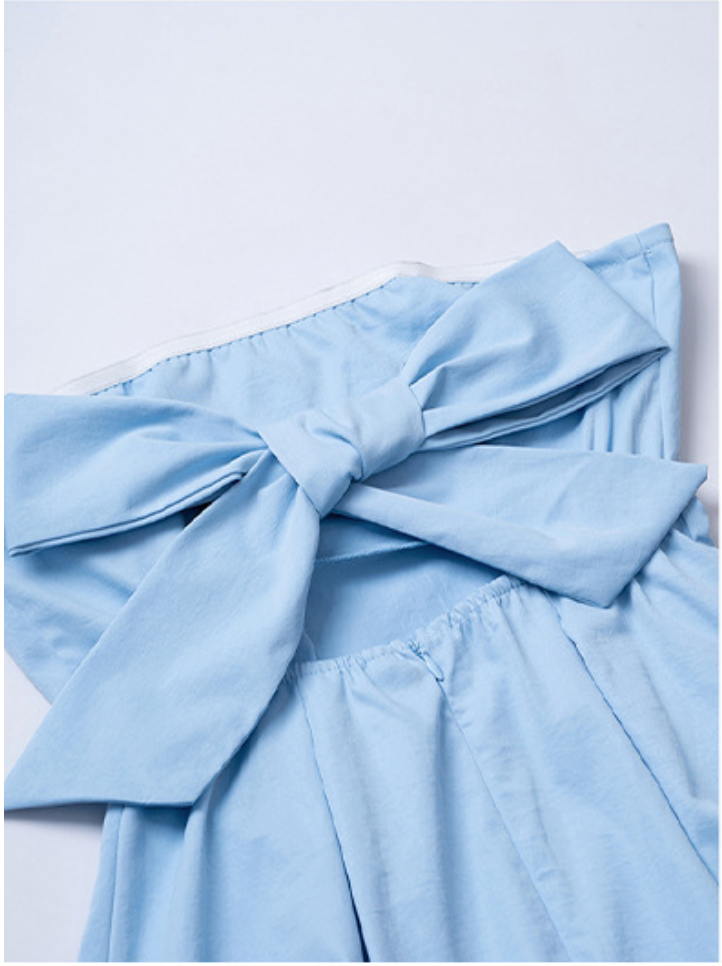 Strapless Box-Pleated Fit-and-Flare Mini Dress 10