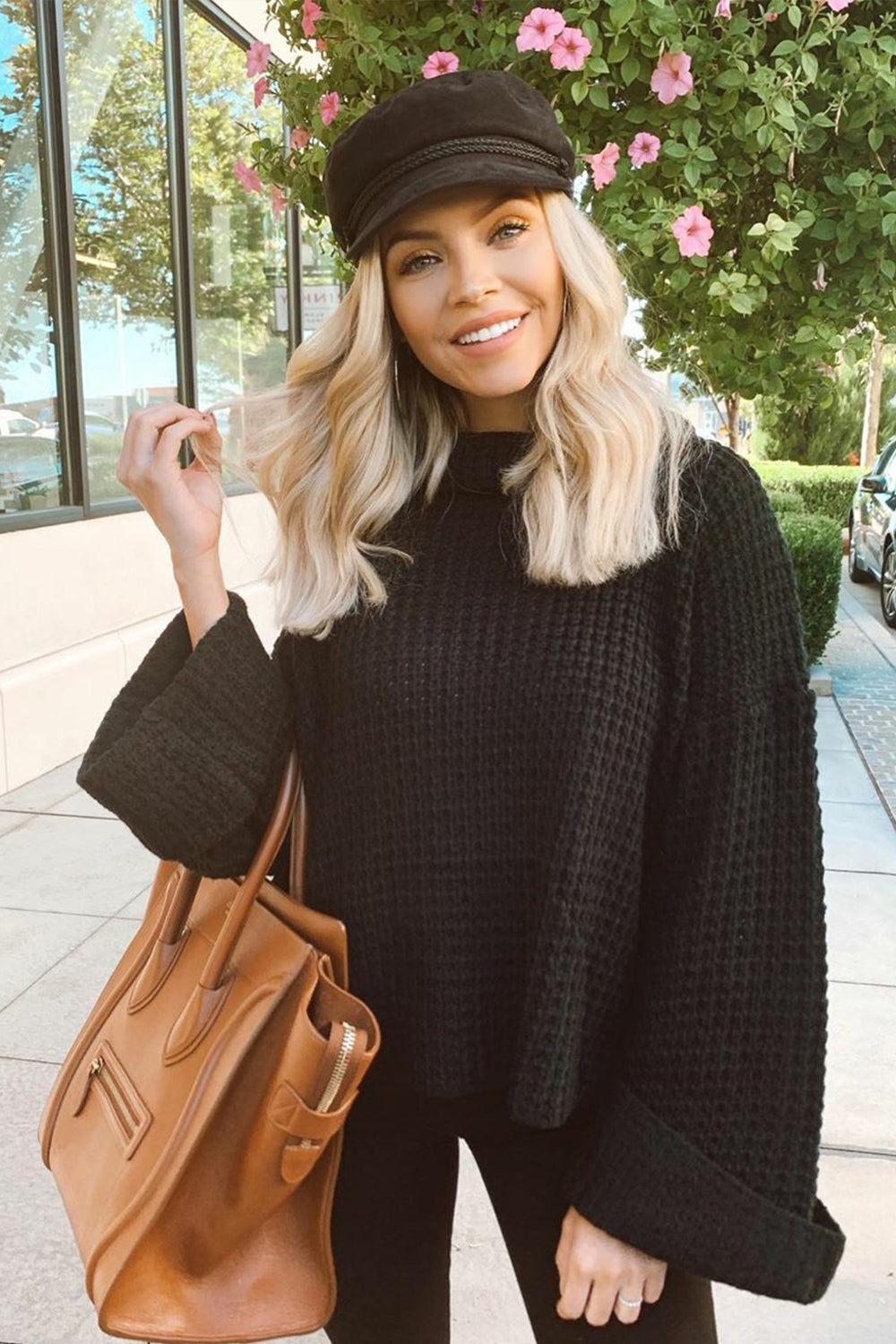 RadyRin Loose High Neck Sweater for Effortless Style