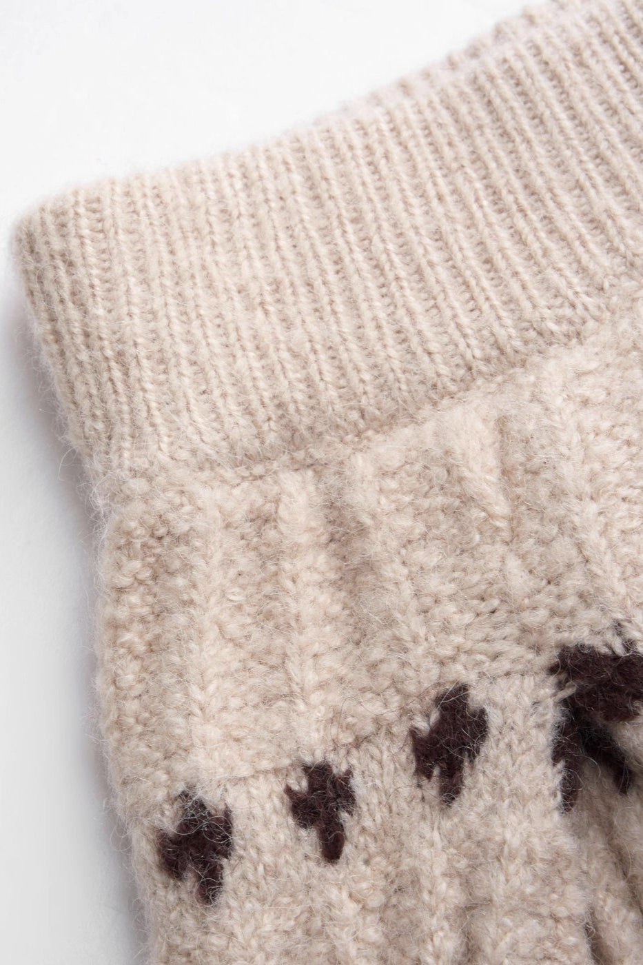 Knit Fair Isle Bodycon Mini Skirt