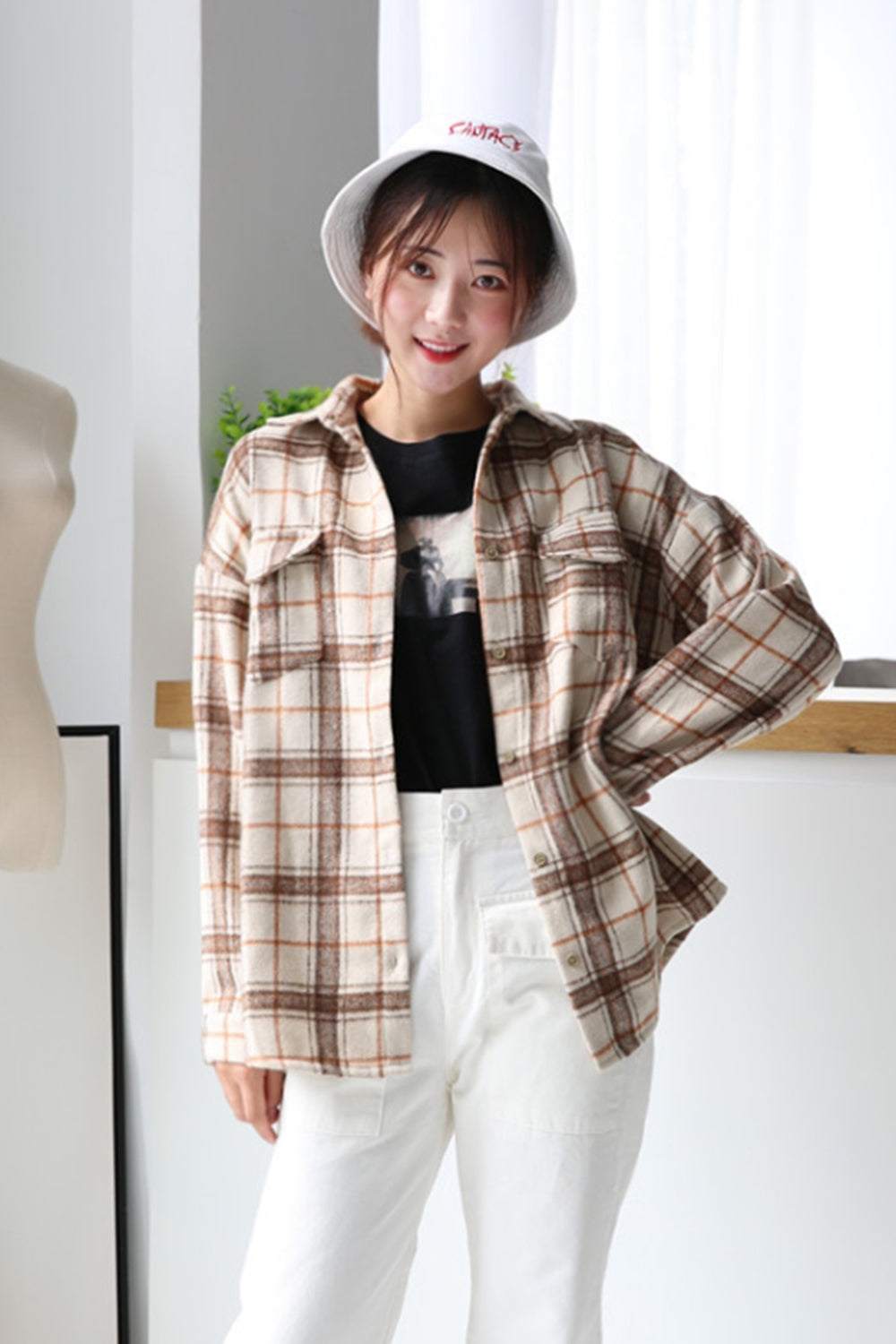 Woolen Plaid Flannel Coat for Ultimate Warmth and Style