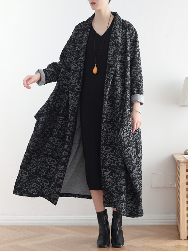 Open style cardigan coat dress with side pockets 2