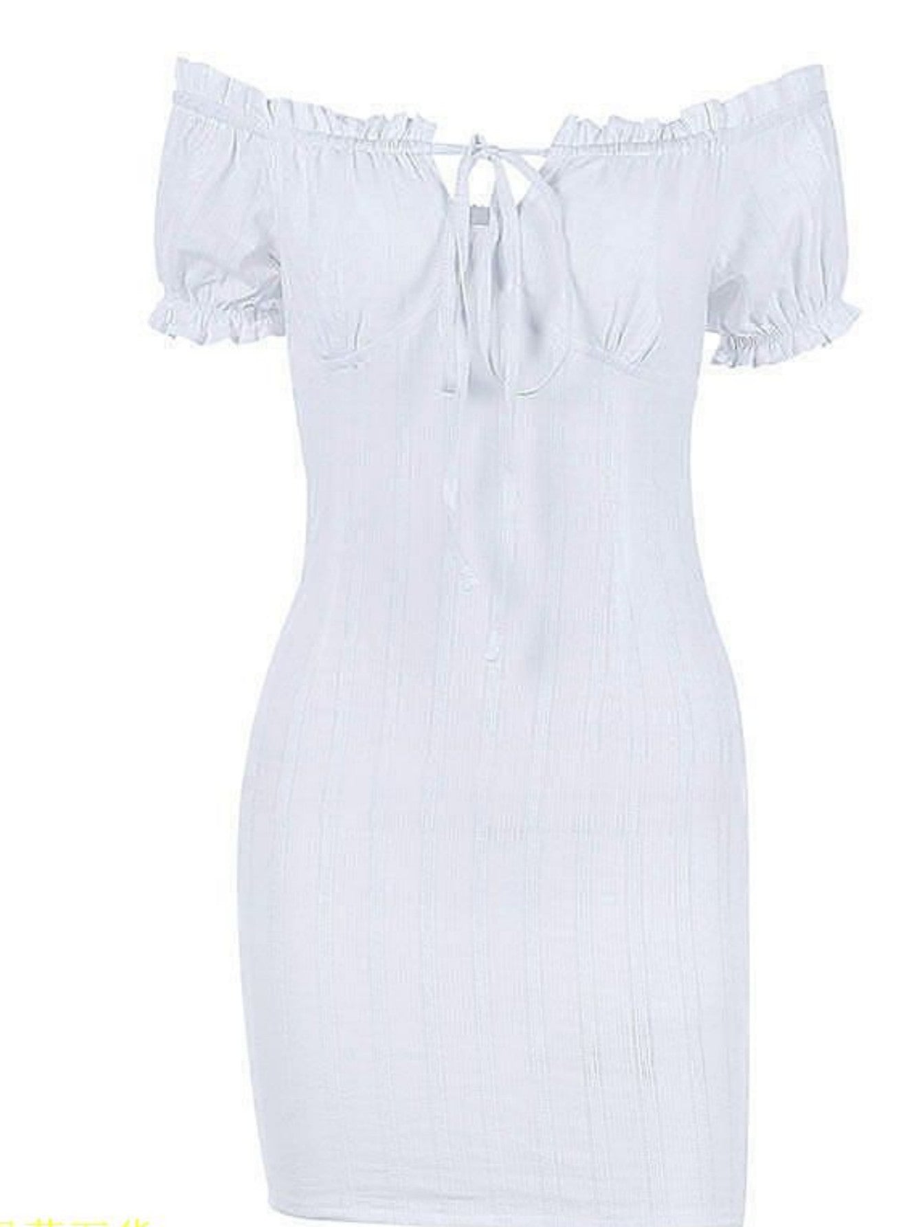 White Mermaid Strapless Sexy Short Graduation Dress - Fashionpara