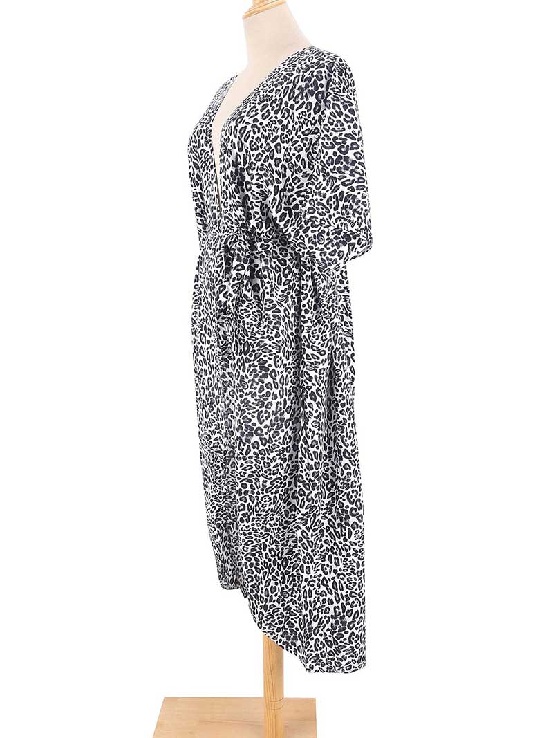 Tie-Dye Print Different Colors Rayon Long Length Gown Kimono Duster Robe 20