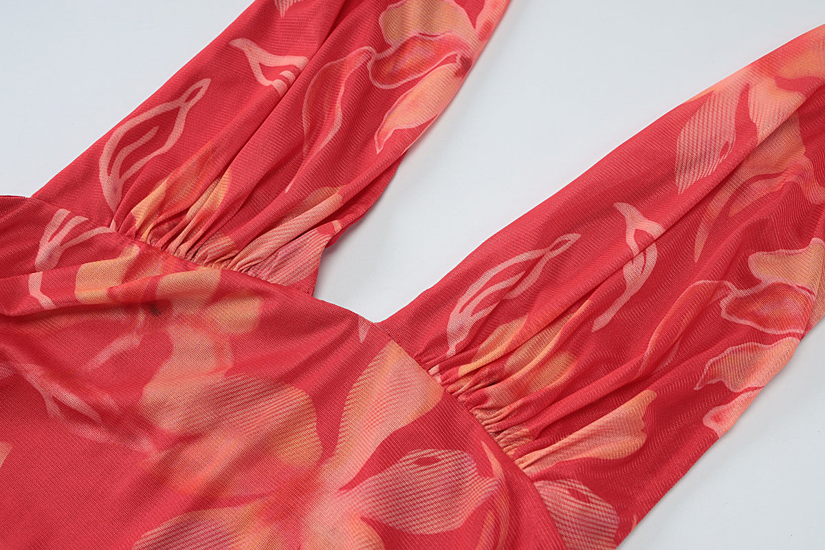 Rebus Maxi Dress - Red