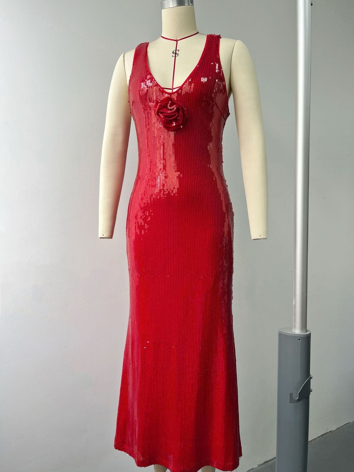 Hexed Bodycon Dress - Red