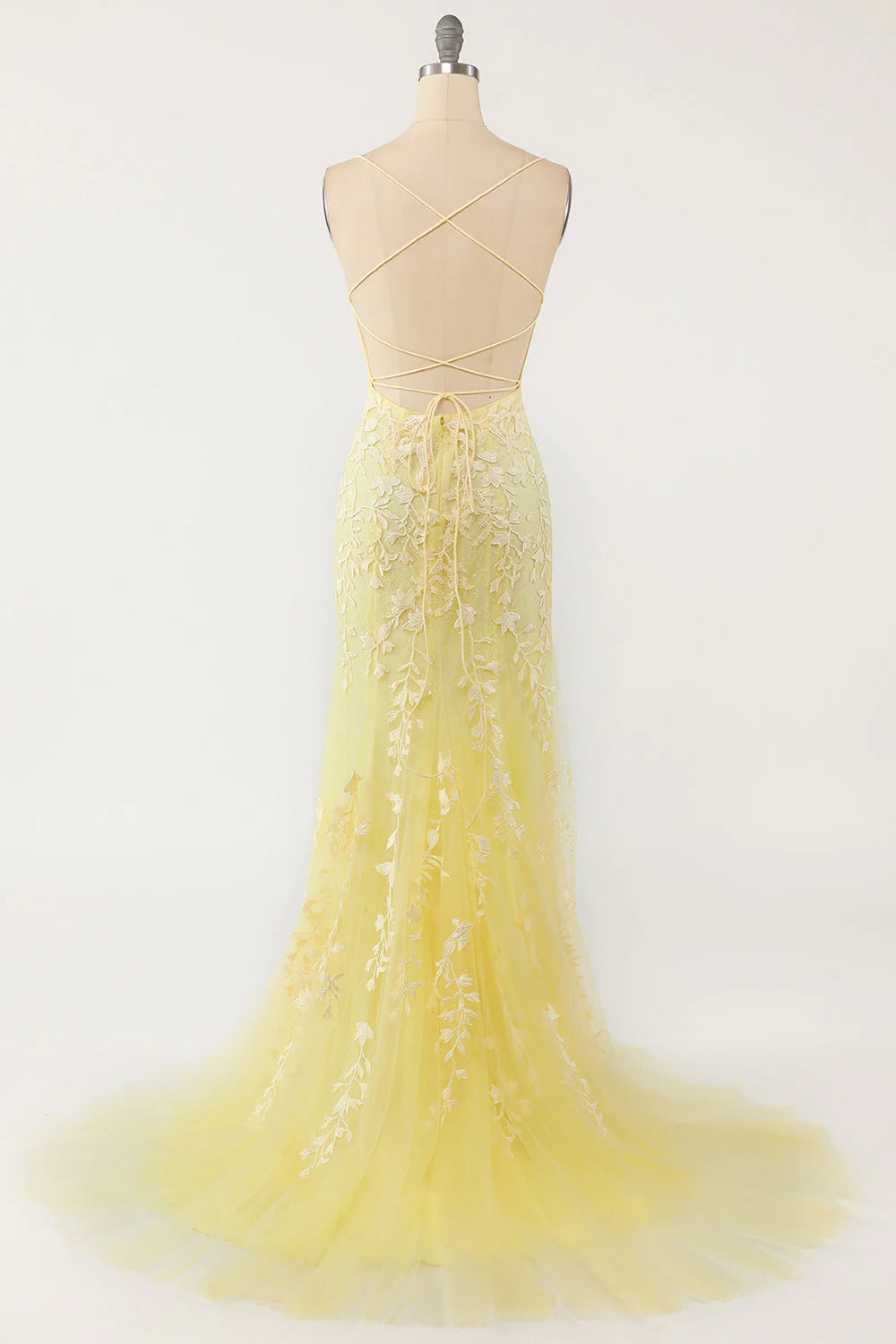 Mint Mermaid Long Prom Dress with Appliques - Fashionpara
