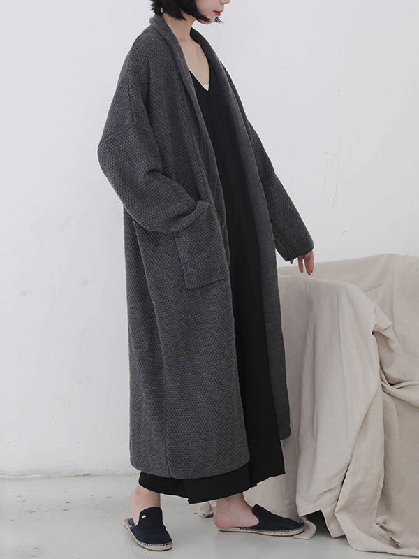 Diamond Long Cardigan Sweater with Pocket 9
