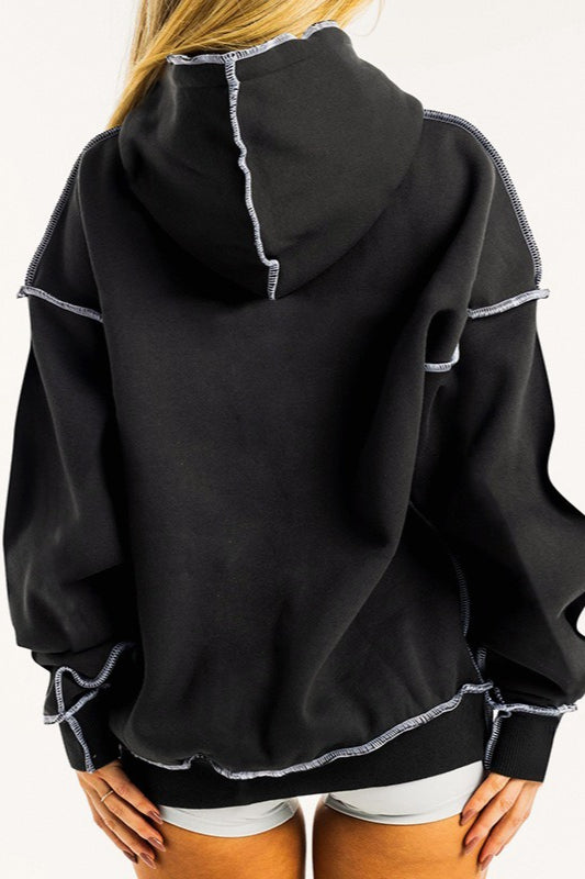 Colorblock Hooded Sweatshirt Hoodie - Fashionpara